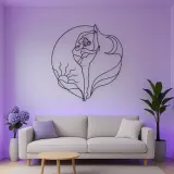 Standing Split Line Metal Wall Art | Yoga and Meditation Wall Decor