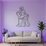 Poised Chair Muse Metal Wall Art | Fashion Figure Wall Decor