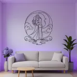 Moonlight Kiss Couple Metal Wall Art | Romantic Couple Decor