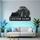 Personalized Large Wheel Loader Front Bucket Metal Wall Art