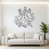 Ballroom Waltz Pair Metal Wall Art | Couple Dance Wall Decor
