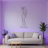Art Deco Feminine Pose Metal Wall Art | Fashion Figure Wall Decor