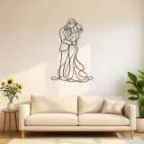 Metallschild Elegantes Abendpaar | Romantische Paardekoration