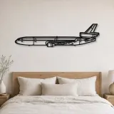 Silhouette en métal d'avion MD-11, décoration murale en métal, décoration aéronautique, décoration d'aviation