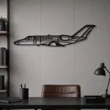 Silhouette de l'avion CJ3+ en métal, Silhouette d'avion en métal, Décoration murale aviation, Décoration aviateur