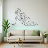 Reclining Fashion Muse Metal Wall Art | Fashion Figure Wall Decor