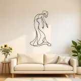Arched Back Flow Metal Wall Art | Feminine Figure Wall Decor