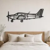 Silhouette de l'avion Archer LX en métal, Silhouette d'avion en métal, Décoration murale aviation, Décoration aviateur