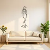 Standing Contrapposto Metal Wall Art | Feminine Figure Wall Decor