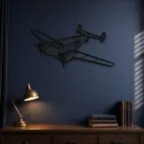 Silhouette en métal d'avion Model 18 Angle, décoration murale en métal, décoration aéronautique, décoration d'aviation