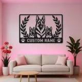 Personalized German Shepherd Family Metal Wall Art