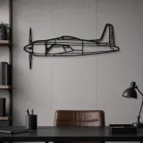 Silhouette en métal d'avion F8F Bearcat, décoration murale en métal, décoration aéronautique, cadeau pour aviateurs