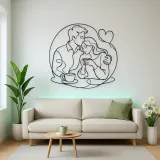 Coffee Morning Couple Metal Wall Art | Romantic Couple Decor