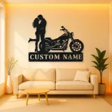 Personalized Cruiser Couple Metal Wall Art with Lifted Heel