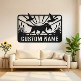 Personalized Retriever Duck Hunting Metal Wall Art