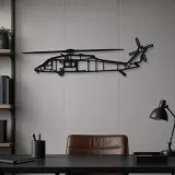 Silhouette d'avion HH-60M en métal, Décoration murale aéronautique