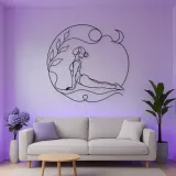 Upward Dog Flow Metal Wall Art | Yoga and Meditation Wall Decor