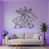 Quickstep Motion Metal Wall Art | Couple Dance Wall Decor