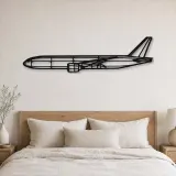 Silhouette d'avion en métal 777F, Décoration murale aéronautique