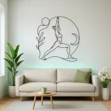 Warrior One Strength Metal Wall Art | Yoga and Meditation Wall Decor