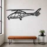 Silhouette d'avion HX50 en métal, Décoration murale aéronautique