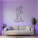Arched Back Flow Metal Wall Art | Feminine Figure Wall Decor