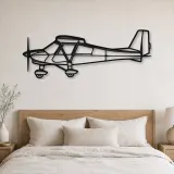 Silhouette en métal d'avion C42B, Décoration murale en métal, Décor aéronautique, Cadeau pour aviateur
