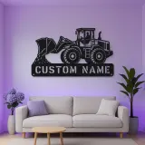 Personalized Wheel Loader Dumping Material Metal Wall Art