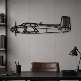 Insegna in metallo silhouette aereo D50 Twin Bonanza, Silhouette aereo in metallo, Decorazione parete aviatore, Decorazione aviazione