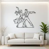 Cha Cha Pose Metal Wall Art | Couple Dance Wall Decor