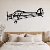 Silhouette en métal d'avion J-3 Cub, Décoration murale en métal, Décor aéronautique, Décor d'aviation