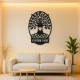 Personalized Oak Tree Metal Wall Art with Heart
