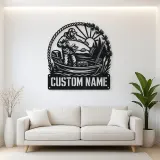 Personalized Fisherman Big Catch Boat Metal Wall Art
