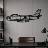 Silhouette en métal d'avion F86 Sabre Canada, décoration murale en métal, décoration aéronautique, cadeau pour aviateurs