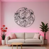 Tribal Dance Circle Metal Wall Art | Dance Silhouette Wall Decor