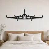 Silhouette en métal d'avion 421C Front, décoration murale en métal, décoration aéronautique, cadeau pour pilote