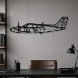 Silhouette d'avion en métal 95-B55 Baron, Décoration murale aéronautique