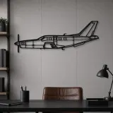 Insegna in metallo silhouette aereo TBM 700B, Silhouette aereo in metallo, Decorazione murale aviatore