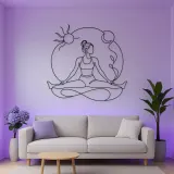 Wide Leg Fold Metal Wall Art | Yoga and Meditation Wall Decor