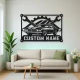 Personalized Classic Muscle Car Metal Wall Art