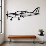 Silhouette d'avion Bristell en métal, Décoration murale en métal, Décor aéronautique, Décor d'aviation