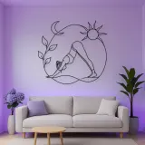 Downward Dog Line Metal Wall Art | Yoga and Meditation Wall Decor