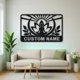 Personalized Meditation Lotus Metal Wall Art