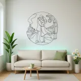 Train Station Reunion Metal Wall Art | Romantic Couple Decor