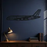 Insegna in metallo silhouette A380-800