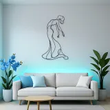 Arched Back Flow Metal Wall Art | Feminine Figure Wall Decor