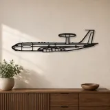 Silhouette en métal d'avion E-3G Sentry, décoration murale en métal, décoration aéronautique, cadeau pour aviateurs