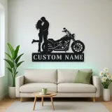 Personalized Cruiser Couple Metal Wall Art with Lifted Heel