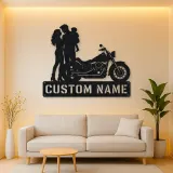 Personalized Cruiser Family with Child Metal Wall Art