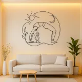 Bridge Pose Arc Metal Wall Art | Yoga and Meditation Wall Decor